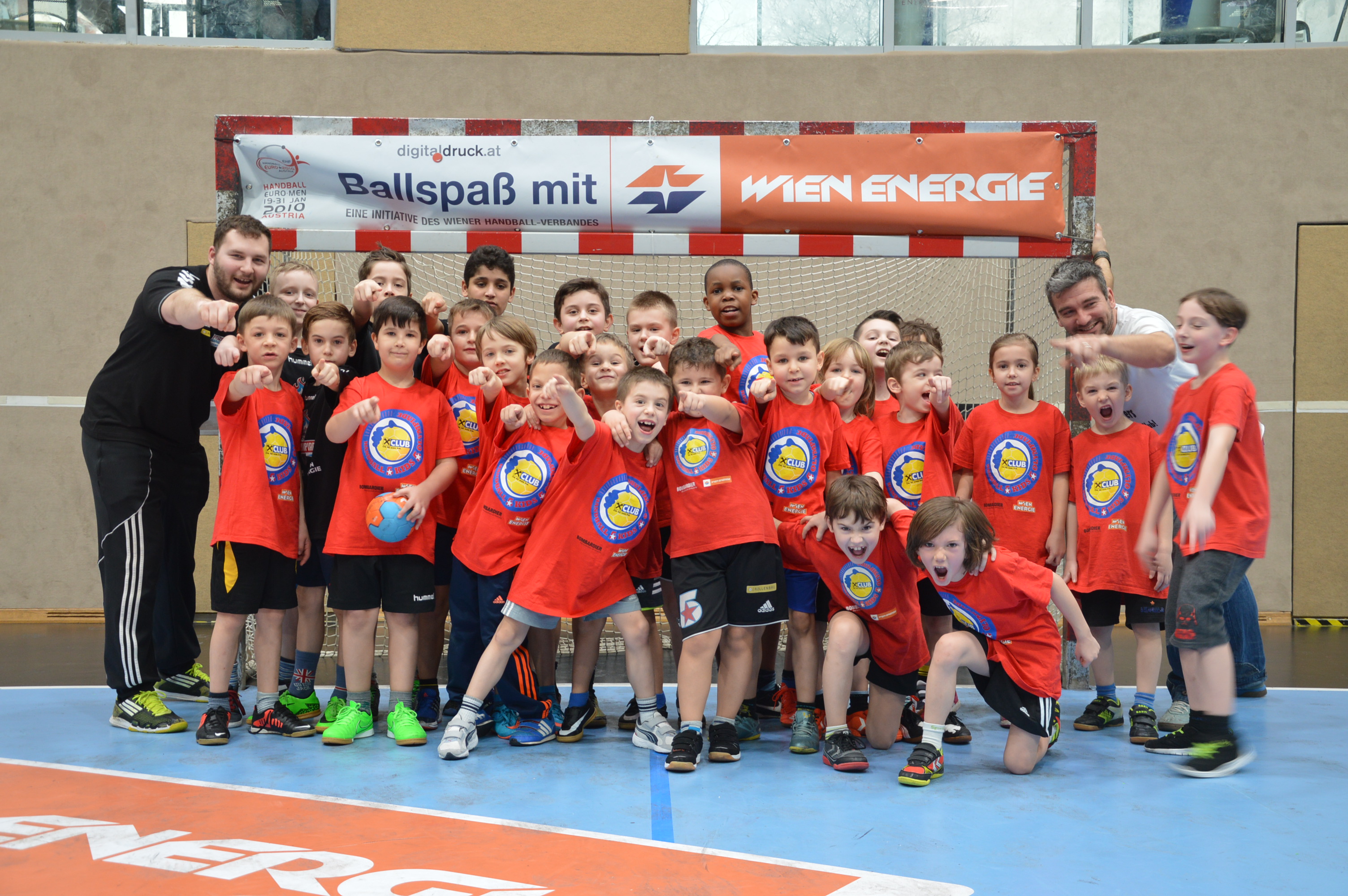 U9-Mini-Handballturnier, Sporthalle Hollgasse, 14.2.2016_Teams von Michi Prendinger und Karl Rosse