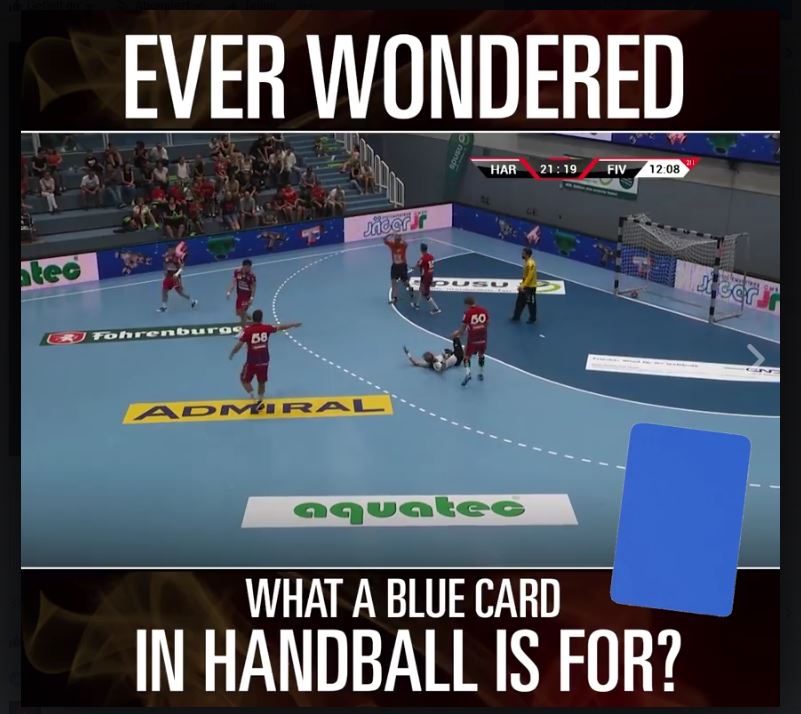 Ever wondered what a blue card in handball is for?